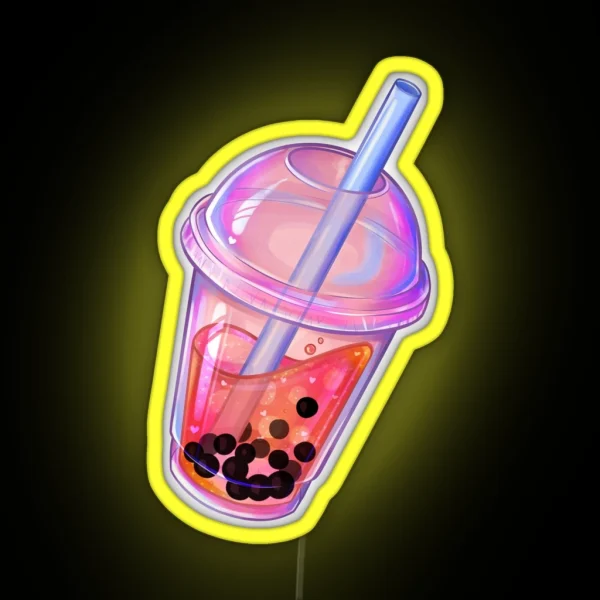 Bubble Tea RGB Neon Sign