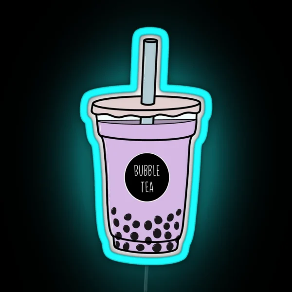 Bubble Tea Taro RGB Neon Sign