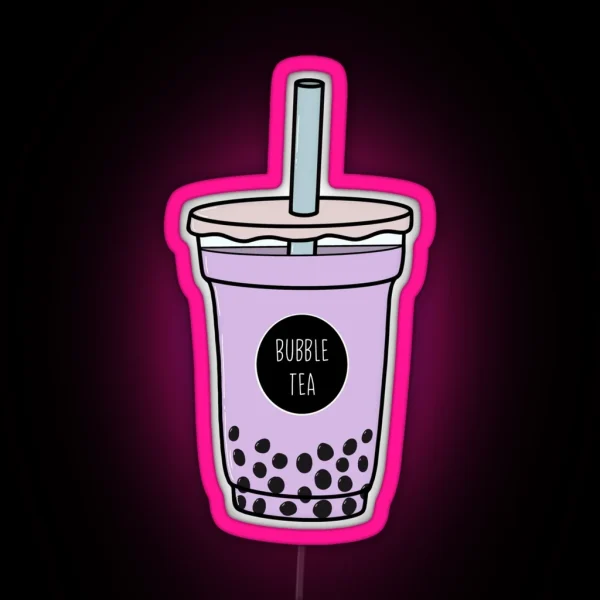 Bubble Tea Taro RGB Neon Sign