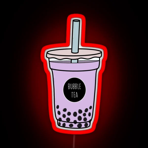 Bubble Tea Taro RGB Neon Sign