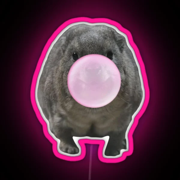 Bubblegum Rock Hyrax RGB Neon Sign