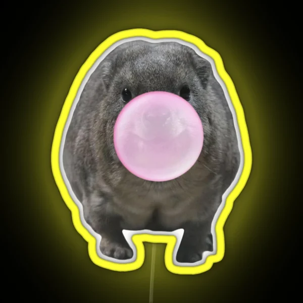 Bubblegum Rock Hyrax RGB Neon Sign