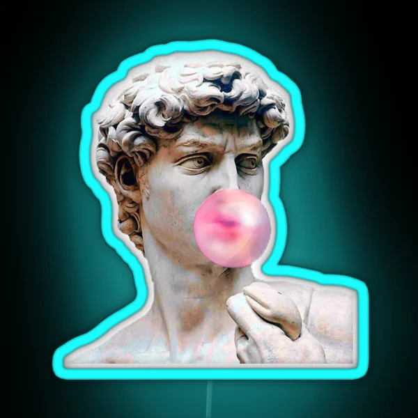 Bubblegum Statue RGB Neon Sign