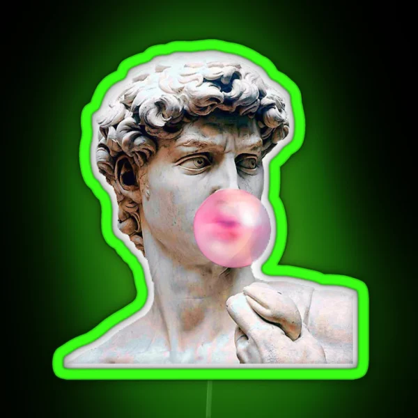 Bubblegum Statue RGB Neon Sign