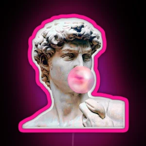 Bubblegum Statue RGB Neon Sign