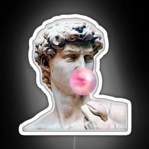 Bubblegum Statue RGB Neon Sign