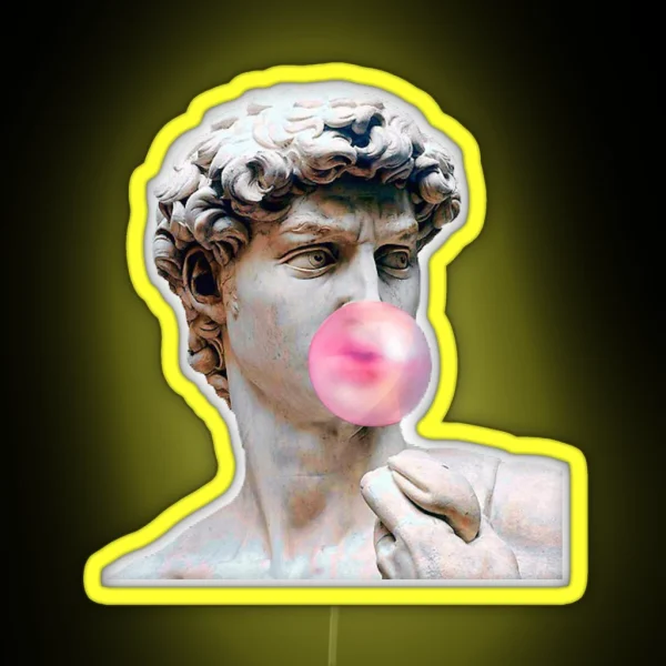 Bubblegum Statue RGB Neon Sign