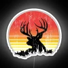 Unique Buck Deer at Sunset Glow Neon Wall Decoration Artwork