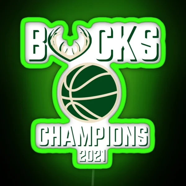 Bucks Champions 2021 RGB Neon Sign