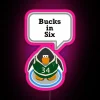 Bucks in 6 Club Penguin classic retro neon RGB display