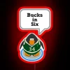 Neon RGB Sign Featuring Bucks from Club Penguin's Iconic Currency