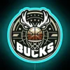 Bucks Neon Sign with Color Changing RGB LED Lighting