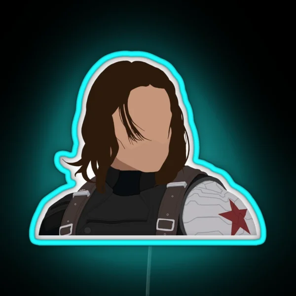 Bucky Barnes Winter Soldier RGB Neon Sign