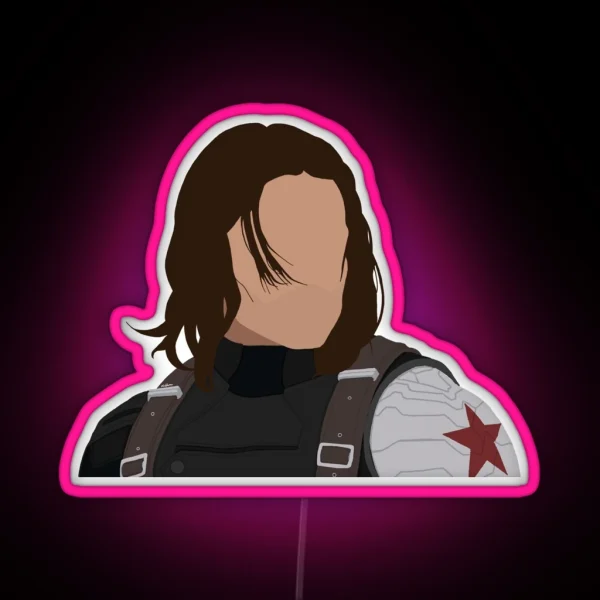 Bucky Barnes Winter Soldier RGB Neon Sign
