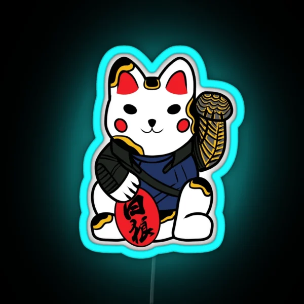 Bucky Cat RGB Neon Sign