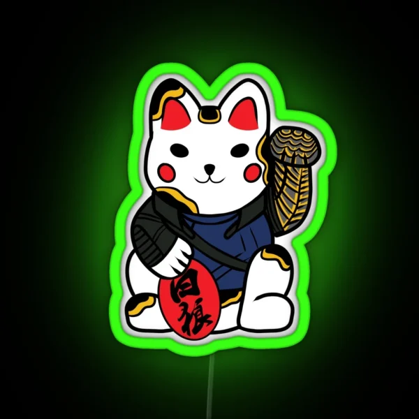 Bucky Cat RGB Neon Sign