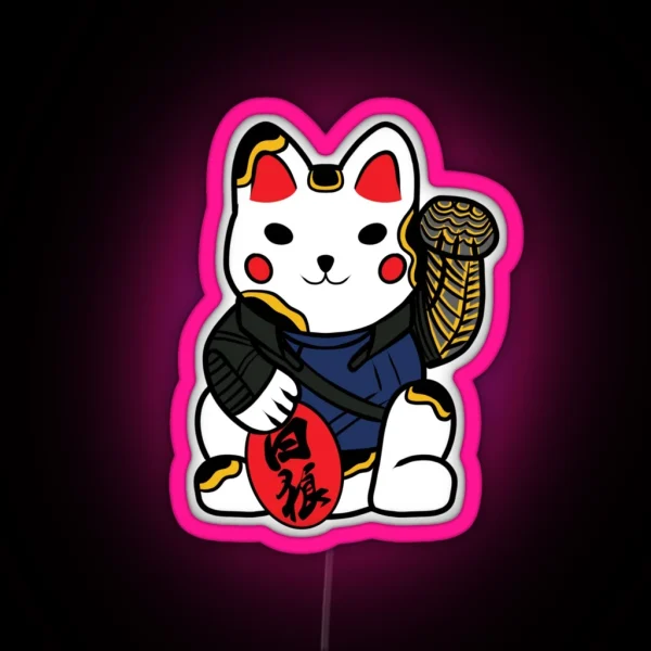 Bucky Cat RGB Neon Sign