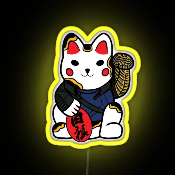 Bucky Cat RGB Neon Sign