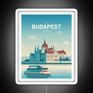 Budapest Hungary Vintage Travel RGB Neon Sign