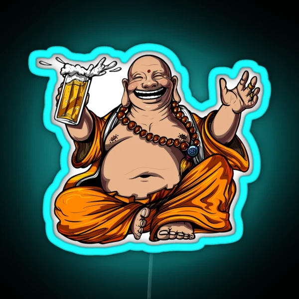 Buddha Beer Party RGB Neon Sign