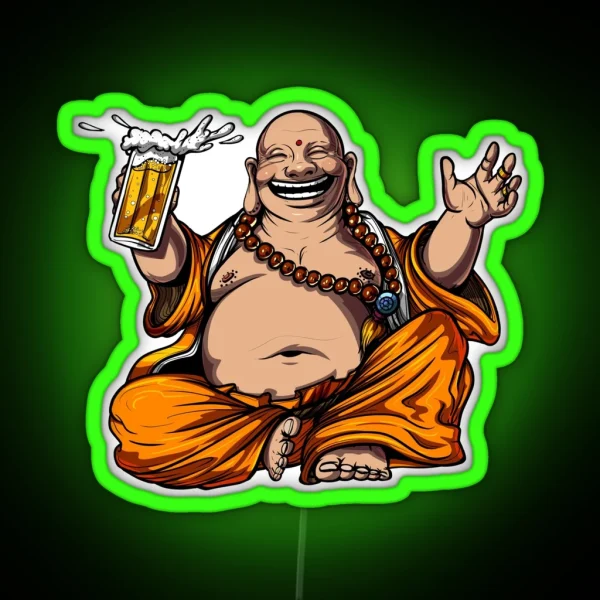 Buddha Beer Party RGB Neon Sign