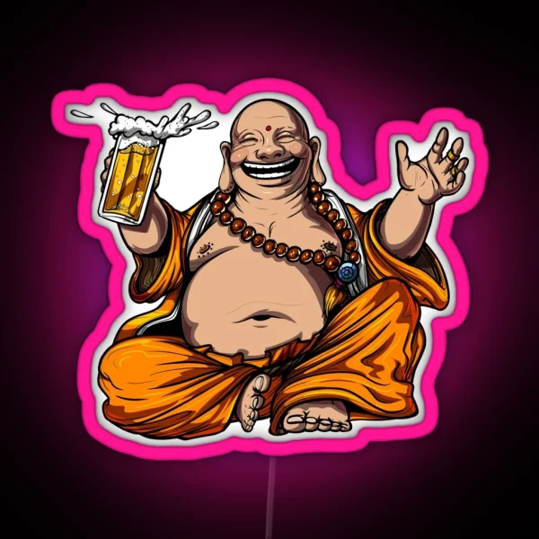 Buddha Beer Party RGB Neon Sign