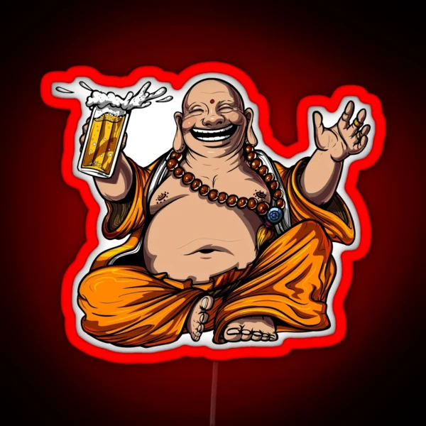 Buddha Beer Party RGB Neon Sign