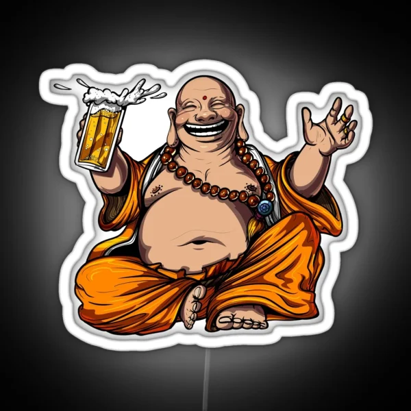 Buddha Beer Party RGB Neon Sign