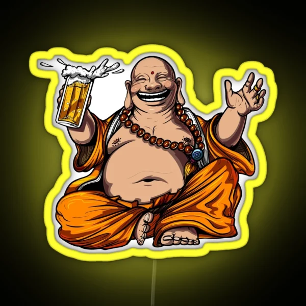 Buddha Beer Party RGB Neon Sign