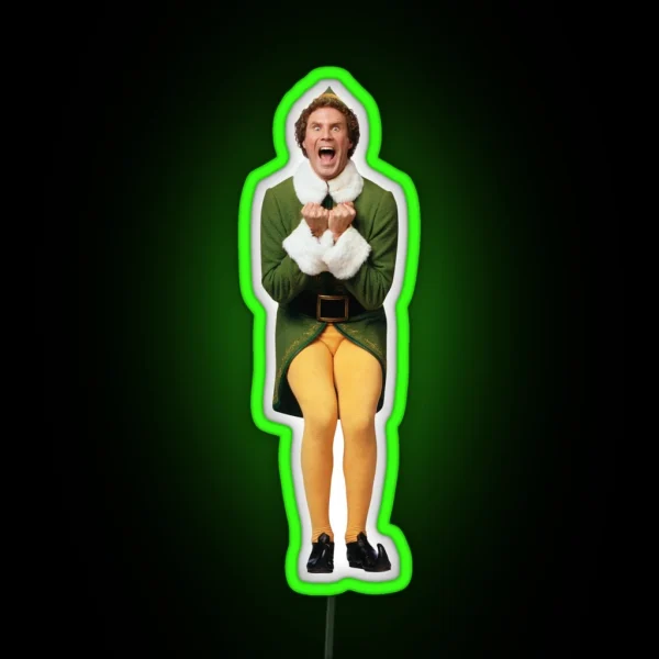 Buddy The Elf Excited RGB Neon Sign