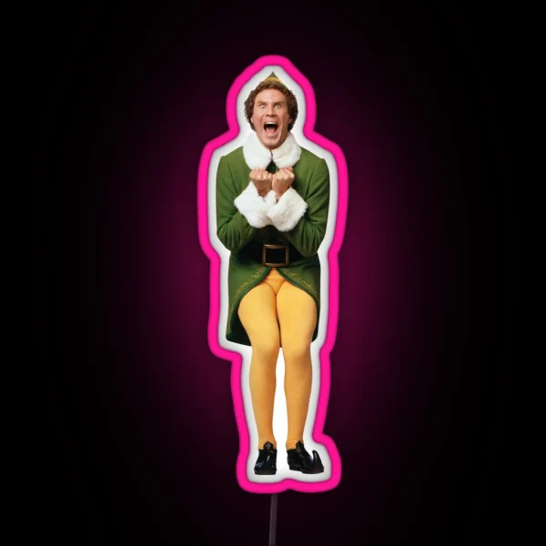 Buddy The Elf Excited RGB Neon Sign