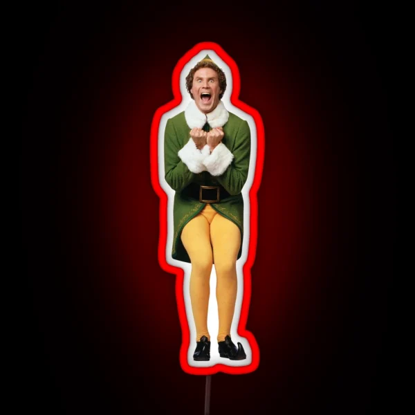 Buddy The Elf Excited RGB Neon Sign