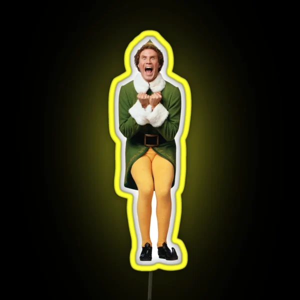 Buddy The Elf Excited RGB Neon Sign