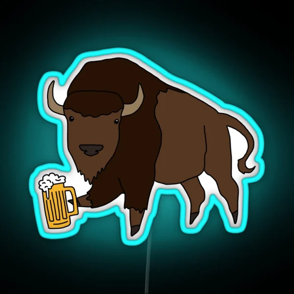 Buffalo Bill Brown Big Logo RGB Neon Sign