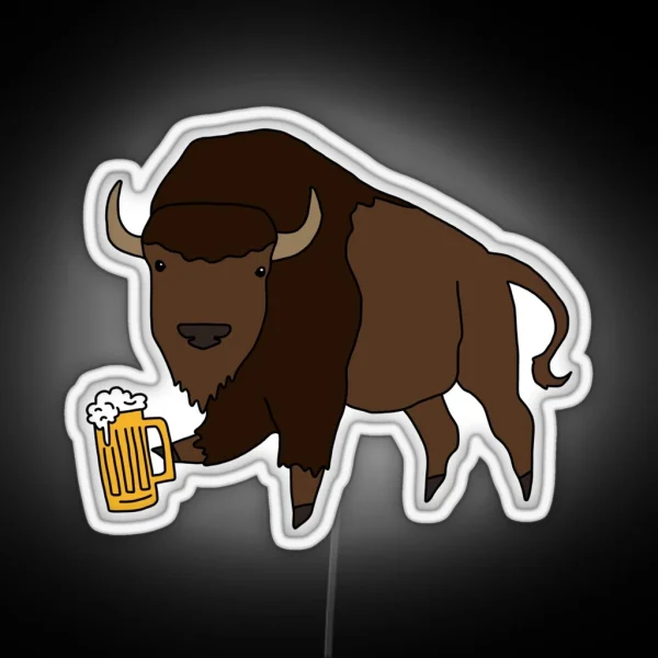 Buffalo Bill Brown Big Logo RGB Neon Sign