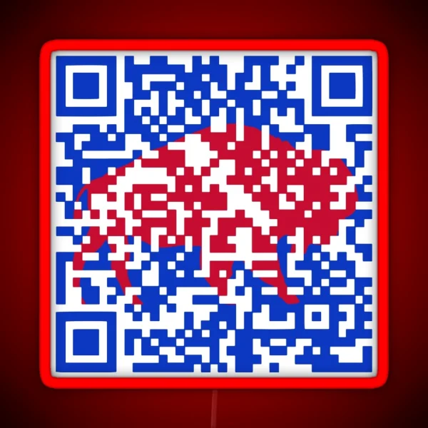 Buffalo Bills Shout Song QR Code RGB Neon Sign