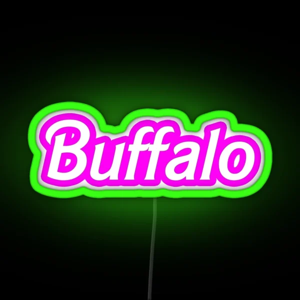Buffalo NY Barbiecore RGB Neon Sign