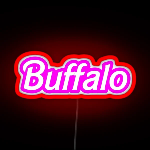 Buffalo NY Barbiecore RGB Neon Sign