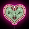 Eye-catching neon sign for insect enthusiasts with colorful personality flair.