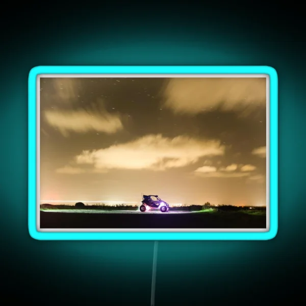 Buggy Under Sky Long Exposure RGB Neon Sign