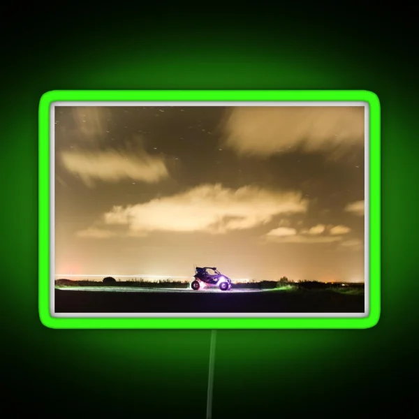 Buggy Under Sky Long Exposure RGB Neon Sign