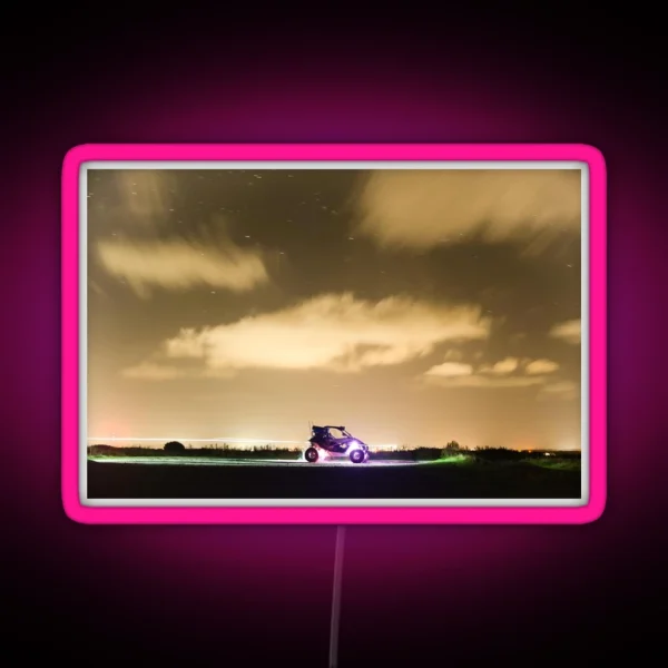 Buggy Under Sky Long Exposure RGB Neon Sign