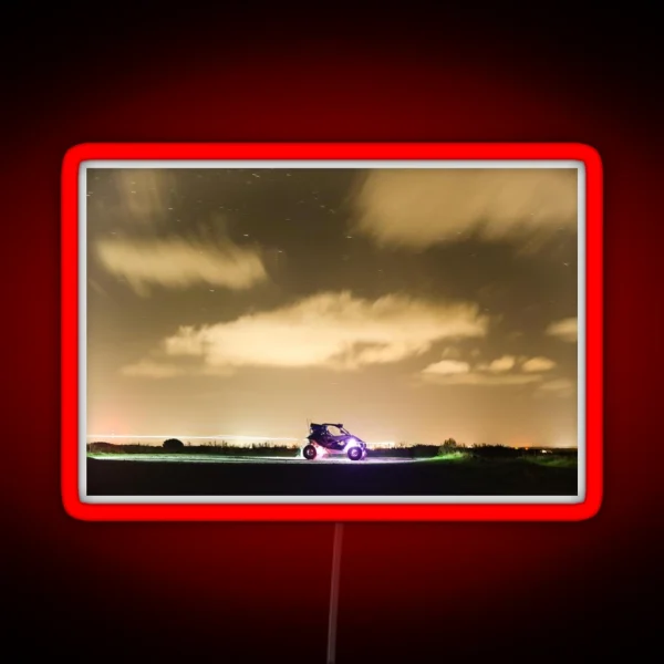 Buggy Under Sky Long Exposure RGB Neon Sign