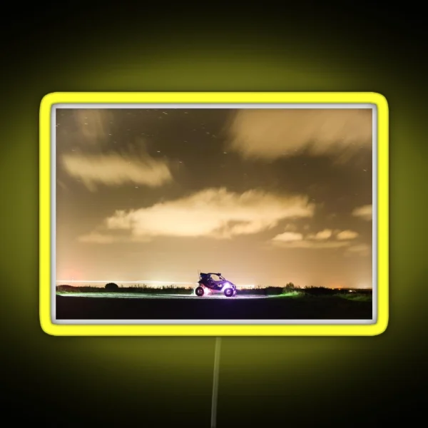 Buggy Under Sky Long Exposure RGB Neon Sign