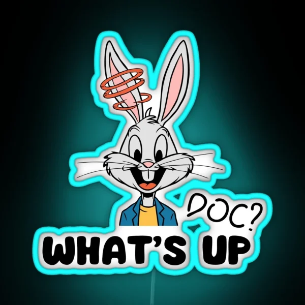 Bugs Bunny What S UP DOC RGB Neon Sign