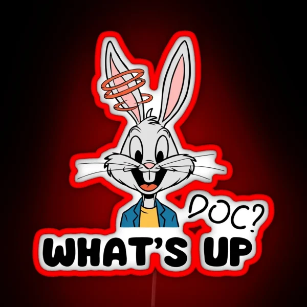 Bugs Bunny What S UP DOC RGB Neon Sign