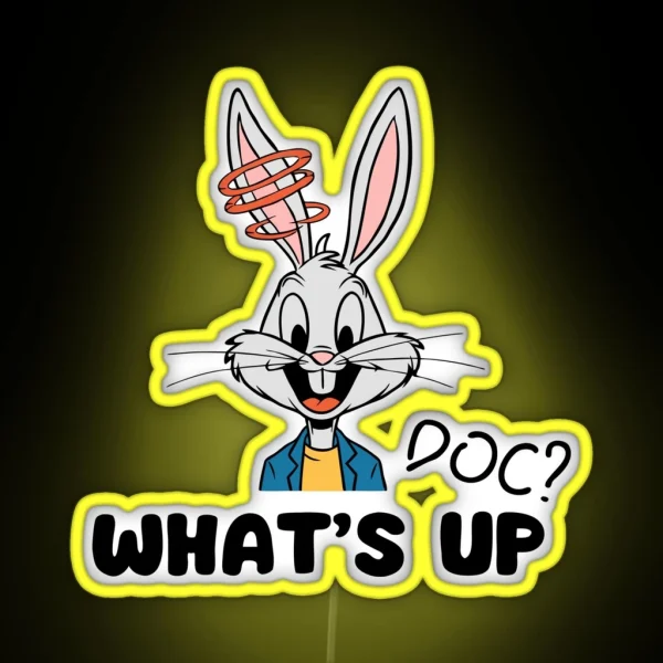 Bugs Bunny What S UP DOC RGB Neon Sign