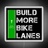 Neon Bicycle Lane Road Sign with Bright RGB LED Lighting