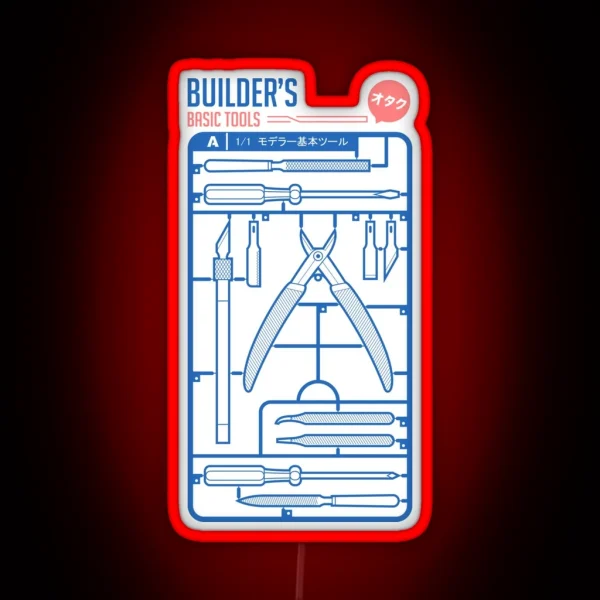 Builder S Basic Tools RGB Neon Sign