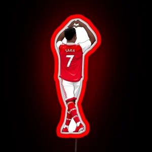 Bukayo Saka Arsenal RGB Neon Sign